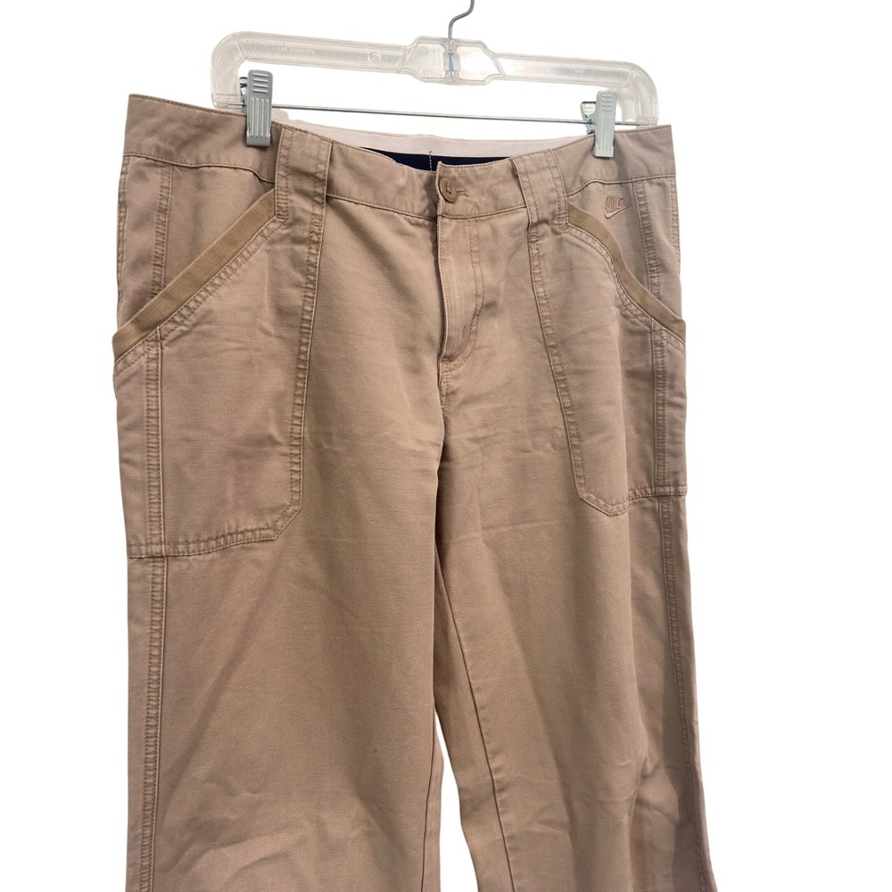 Nike Sportswear Utility Cargo Pants Womens M Khaki Tan Canvas Straight Gorpcore